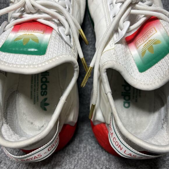 Adidas NMD_R1 V2 Shoes Mens Size 7 White Green Red Mexico City Boost FY6629 - Picture 6 of 10